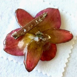 Orchidea virág kitűző - ékszer - kitűző és bross - kitűző - Meska.hu