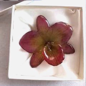 Orchidea virág kitűző - ékszer - kitűző és bross - kitűző - Meska.hu