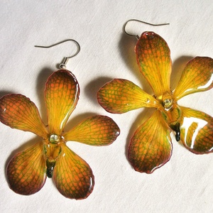  Mokara Orchidea fülbevaló - ékszer - fülbevaló - lógó fülbevaló - Meska.hu