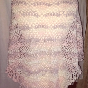 Horgolt csipke vállkendő - ruha & divat - sál, sapka, kendő - vállkendő - Meska.hu