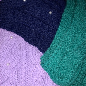 Kötött körsál gyöngyökkel, Ruha & Divat, Sál, Sapka, Kendő, Sál, Kötés, Varrás, MESKA