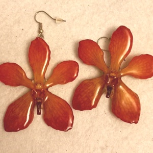  Mokara Orchidea fülbevaló - ékszer - fülbevaló - lógó fülbevaló - Meska.hu