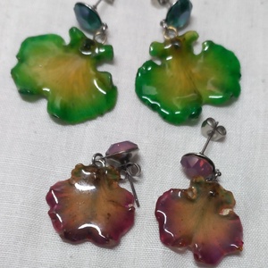 Orchidea virág fülbevaló 2 színben, Ékszer, Fülbevaló, Lógó fülbevaló, Ékszerkészítés, MESKA