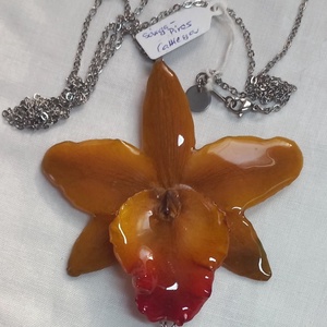  Orchidea virág nyaklánc  - Meska.hu