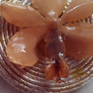 Orchidea kitűző  - ékszer - kitűző és bross - kitűző - Meska.hu