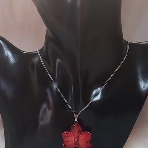  Orchidea virág nyaklánc  - ékszer - nyaklánc - medálos nyaklánc - Meska.hu