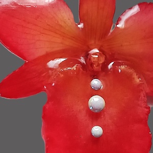  Orchidea virág nyaklánc  - ékszer - nyaklánc - medálos nyaklánc - Meska.hu