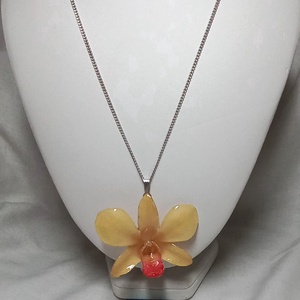  Orchidea virág nyaklánc és fülbevaló - ékszer - ékszerszett - Meska.hu