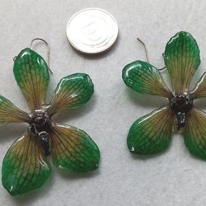 Mokara Orchidea fülbevaló - ékszer - fülbevaló - lógó fülbevaló - Meska.hu
