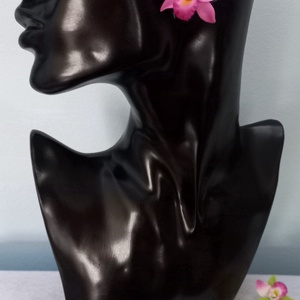 Orchidea agyag fülbevaló - ékszer - fülbevaló - Meska.hu