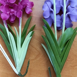 Agyag orchidea - otthon & életmód - virágdekoráció - virágdíszek - asztali virágdísz - Meska.hu