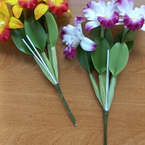 Agyag orchidea - otthon & életmód - virágdekoráció - virágdíszek - asztali virágdísz - Meska.hu