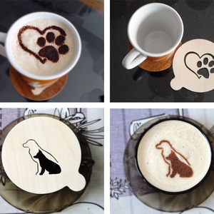 Cappuccino díszítő sablon fából - otthon & életmód - konyhafelszerelés, tálalás - konyhai tárolás - tea & kávé tárolás - Meska.hu