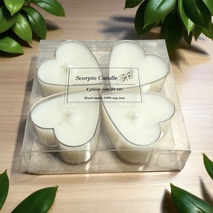 4 db-os gyertya mécses szett szív alakú - Meska.hu