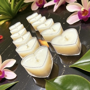 4 db-os gyertya mécses szett szív alakú - otthon & életmód - gyertya, illat, aroma - illatviasz - Meska.hu