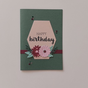 Happy birthday képeslap, üdvözlőlap, Otthon & Életmód, Papír, írószer, Képeslap, üdvözlőlap, Ajándékozás kellékei, Scrapbook, Papírművészet, MESKA
