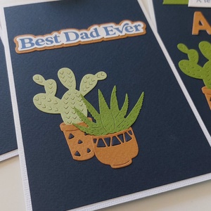 Best Dad Ever feliratos üdvözlőlap, kaktuszos képeslap 1. - otthon & életmód - papír, írószer - ajándékozás kellékei - képeslap, üdvözlőlap - Meska.hu