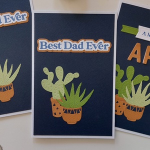 Best Dad Ever feliratos üdvözlőlap, kaktuszos képeslap 1. - Meska.hu