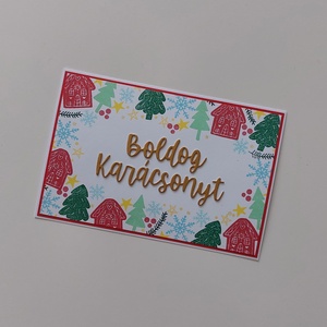 Bélyegzett karácsonyi képeslap - Meska.hu