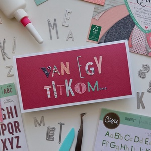 Titkos üzenet üdvözlőlap - Meska.hu