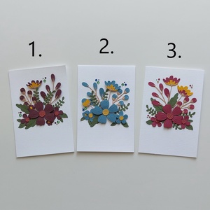 Egyedi felirattal kérhető üdvözlőlap, virágcsokros képeslap, Otthon & Életmód, Papír, írószer, Ajándékozás kellékei, Képeslap, üdvözlőlap, Scrapbook, Papírművészet, MESKA