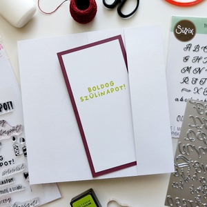 Névreszóló születésnapi pénzátadó üdvözlőlap - otthon & életmód - papír, írószer - ajándékozás kellékei - képeslap, üdvözlőlap - Meska.hu