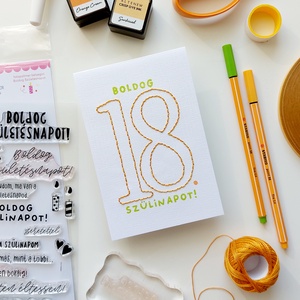 Boldog 18. szülinapot! üdvözlőlap - Meska.hu