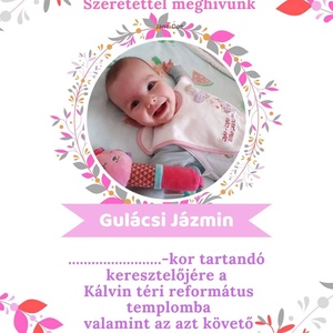 Keresztelő meghívó - otthon & életmód - papír, írószer - ajándékozás kellékei - meghívó - Meska.hu
