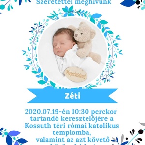 Keresztelő meghívó - otthon & életmód - papír, írószer - ajándékozás kellékei - meghívó - Meska.hu