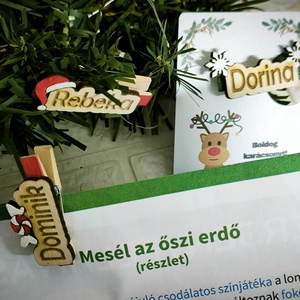 2 darabos karácsonyi csipeszke - karácsony - karácsonyi ajándékozás - karácsonyi ajándékcsomagolás - Meska.hu