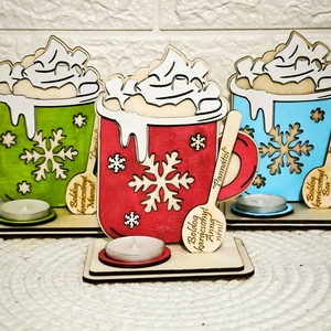 Karácsonyi bögre - karácsony - adventi díszek - adventi asztaldísz - Meska.hu