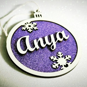 Csillámos karácsonyfa dísz - karácsony - karácsonyi lakásdekoráció - karácsonyfadíszek - Meska.hu