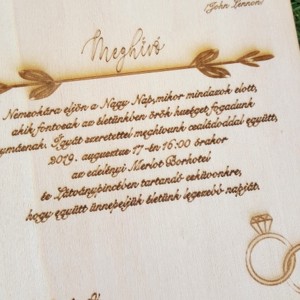 Esküvői meghívó fából - esküvő - meghívó & kártya - meghívó - Meska.hu