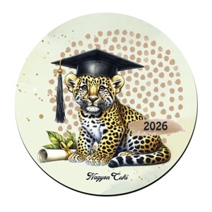 Leopárd - 2026 évi Ballagásra mintás poháralátét, , , MESKA