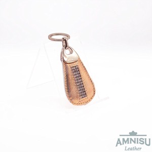 Rosegold mintás csepp alakú swarovski köves bőr kulcstartó H2015 - Meska.hu
