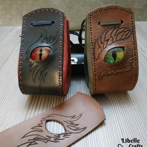 Sárkányszemes kockatartó szütyő - PIROS szemmel - játék & sport - táblajáték és kártyajáték - társasjátékok - dobókocka - Meska.hu