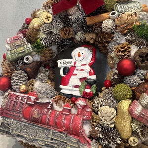 Karácsonyi ajtódísz , Karácsony, Adventi díszek, Adventi ajtódísz, Virágkötés, MESKA