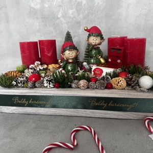 Manós adventi box - karácsony - adventi díszek - adventi asztaldísz - Meska.hu