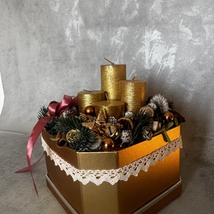 Adventi box - karácsony - adventi díszek - adventi gyertyadíszek és koszorúdíszek - Meska.hu