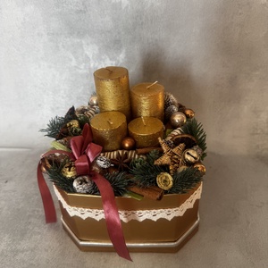 Adventi box - karácsony - adventi díszek - adventi gyertyadíszek és koszorúdíszek - Meska.hu