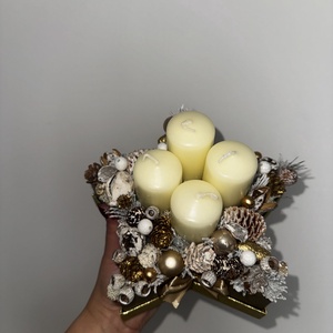 Csillag alakú adventi box - karácsony - adventi díszek - adventi gyertyadíszek és koszorúdíszek - Meska.hu