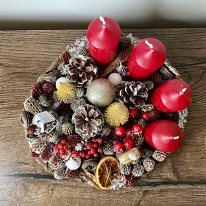 Adventi asztaldísz - karácsony - adventi díszek - adventi asztaldísz - Meska.hu