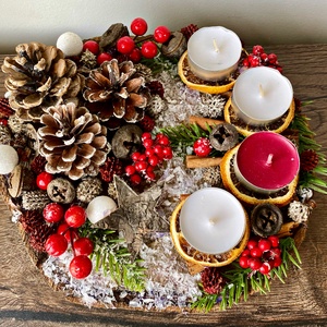 Adventi asztaldísz - karácsony - adventi díszek - adventi asztaldísz - Meska.hu