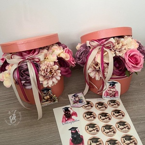 Ballagási virág box  - otthon & életmód - dekoráció - virágdísz és tartó - virágbox, virágdoboz - Meska.hu