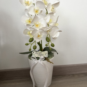 Fehér gumi orchidea táblaválasztással - Meska.hu