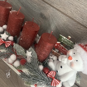 Adventi asztaldísz - karácsony - adventi díszek - adventi koszorú - Meska.hu