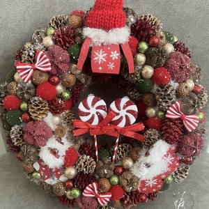 Ajtódísz - karácsony - karácsonyi lakásdekoráció - karácsonyi ajtódíszek - Meska.hu