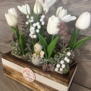 Tavaszi asztaldísz - ünnepi díszek, dekorációk - húsvéti díszek és dekorációk - húsvéti asztaldíszek - Meska.hu