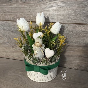 Asztali dekorok tulipánnal  - otthon & életmód - dekoráció - asztal és polc dekoráció - asztaldísz - Meska.hu