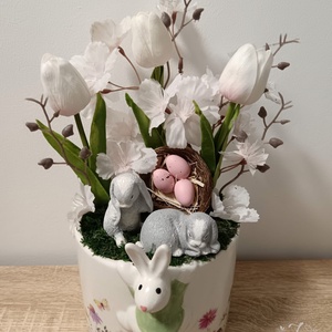 Húsvéti asztaldísz, Ünnepi díszek, dekorációk, Húsvéti díszek és dekorációk, Húsvéti asztaldíszek, Virágkötés, MESKA